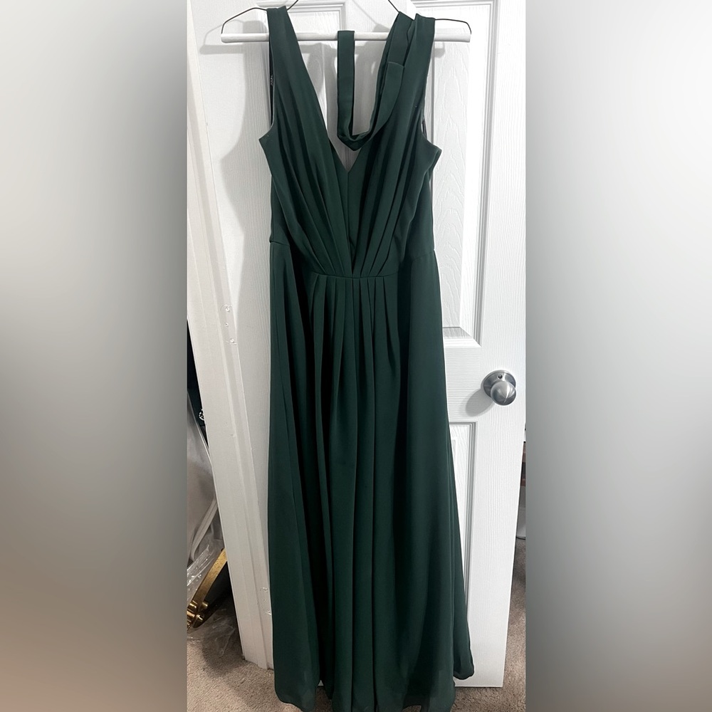 Social bridesmaid dress in hunter green - size 14